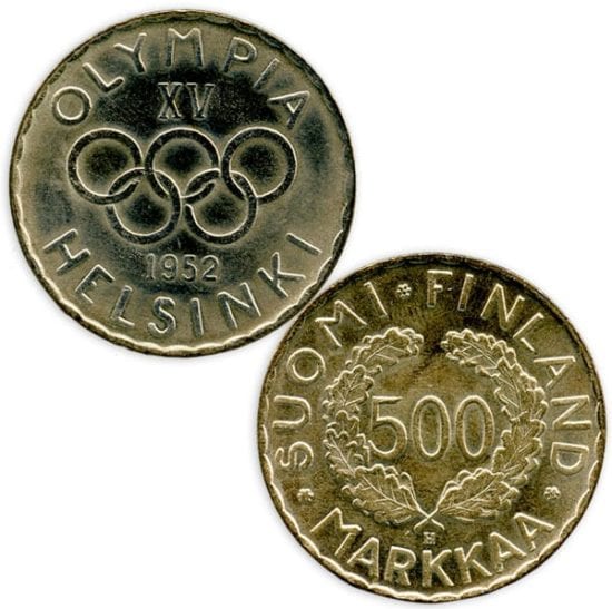 Helsinki 1952 olympiaraha, Urheilumuseo Helsinki 1952 olympiaraha, Urheilumuseo