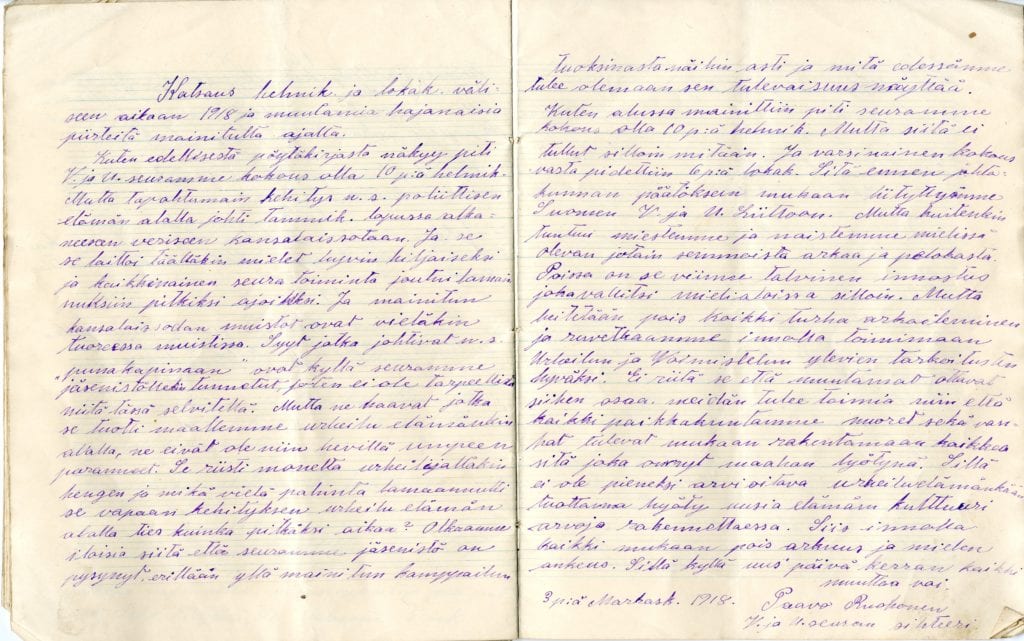 V-ja-U-seura-Karhulankylän-Kontio-1918