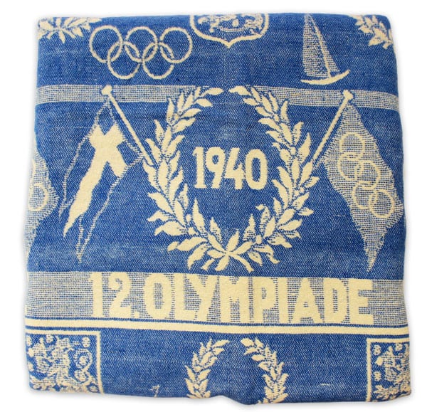 helsinki-1940_Olympic blanket Helsinki Olympic Games 1940 Olympic blanket The Sports Museum of Finland