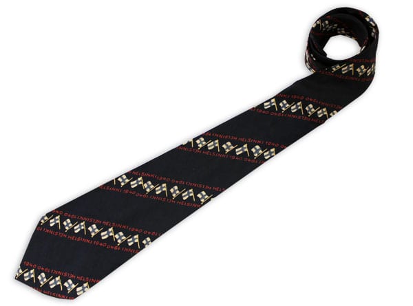 helsinki-1940_Olympic necktie 1 Helsinki Olympic Games 1940 Olympic necktie The Sports Museum of Finland