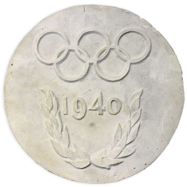 Plaster relief Helsinki Olympic Games 1940 Medal sketch The Sports Museum of Finland