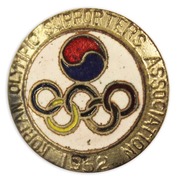 helsinki-1952_olympic pin 7 Helsinki Olympic Games 1952 Olympic pin The Sports Museum of Finland