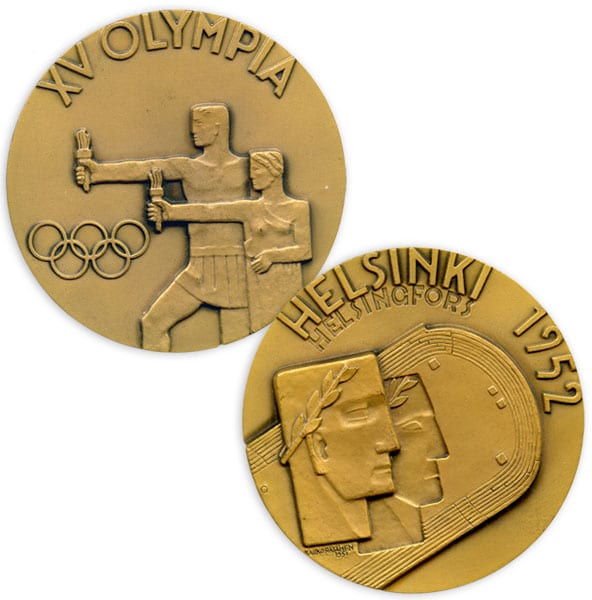 helsinki-1952_Olympic commemorative medal 1 Helsinki Olympic Games 1952 Olympic commemorative medal The Sports Museum of Finland