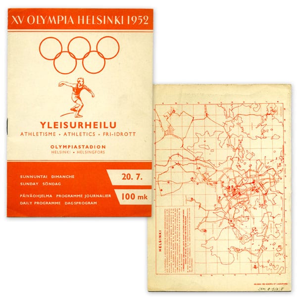 helsinki-1952_Olympic programme (athletics) Helsinki Olympic Games 1952 Olympic programme (athletics) The Sports Museum of Finland