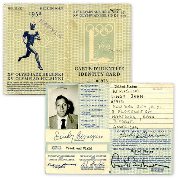 helsinki-1952_Identity card 4 Helsinki Olympic Games 1952 Identity card The Sports Museum of Finland