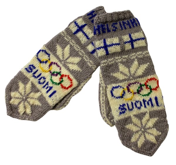 helsinki-1952_Wool mittens Helsinki Olympic Games 1952 Wool mittens The Sports Museum of Finland
