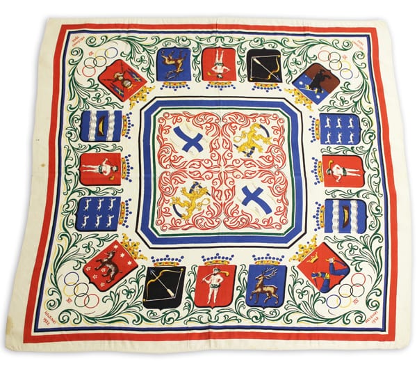 helsinki-1952_Olympic scarf 3 Helsinki Olympic Games 1952 Olympic scarf The Sports Museum of Finland