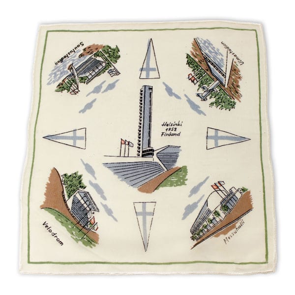 helsinki-1952_Olympic table cloth 4 Helsinki Olympic Games 1952 Olympic cloth The Sports Museum of Finland