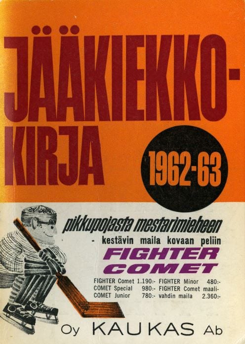 Jkk-1962-63 Jääkiekkokirja 1962-63 kansi. Urheilumuseo.