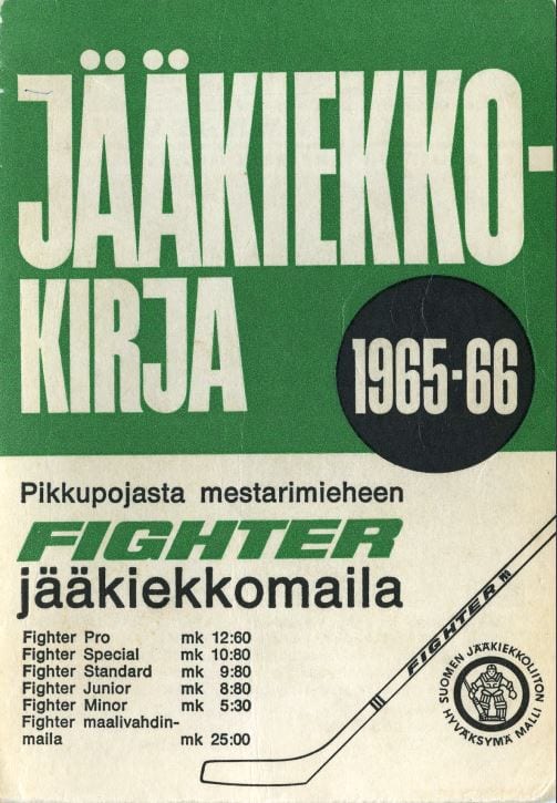 Jkk-1965-66 Jääkiekkokirja 1965-66 kansi. Urheilumuseo.