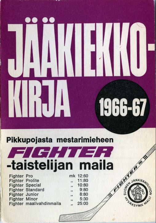 Jkk-1966-67 Jääkiekkokirja 1966-67 kansi. Urheilumuseo.