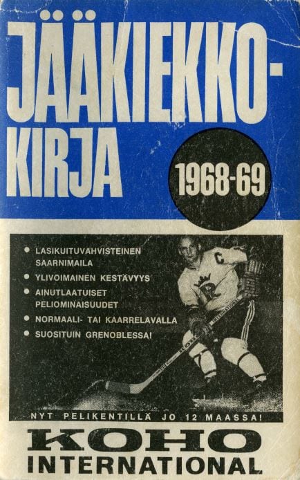 Jkk-1968-69 Jääkiekkokirja 1968-69 kansi. Urheilumuseo.