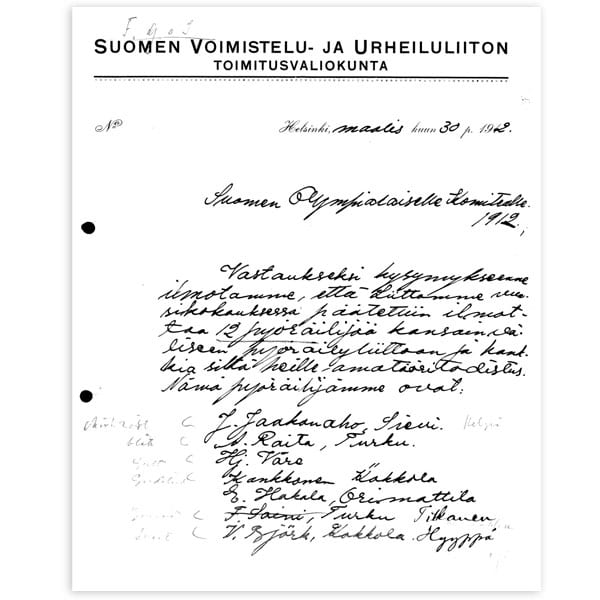 stockholm-1912_Letter from Ivar Wilskman Stockholm-1912_Letter from Ivar Wilskman
