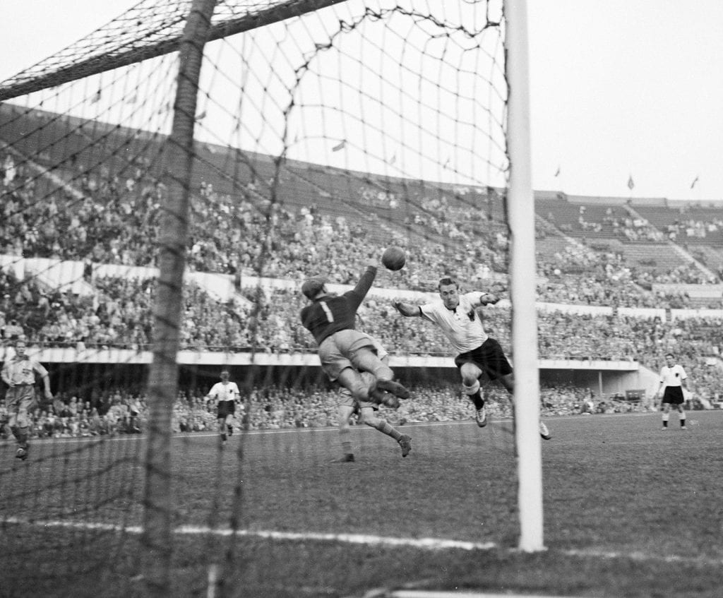 fotbollens bronsmatch Sverige-Västtyskland