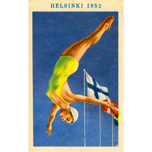 helsinki-1952_Postcard (female diver)