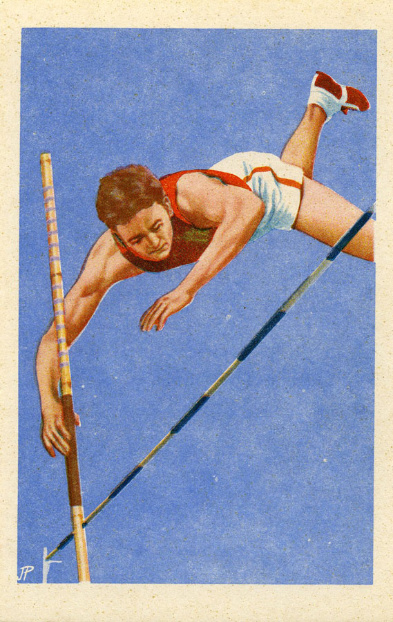 helsinki-1952_Postcard (pole vaulter)